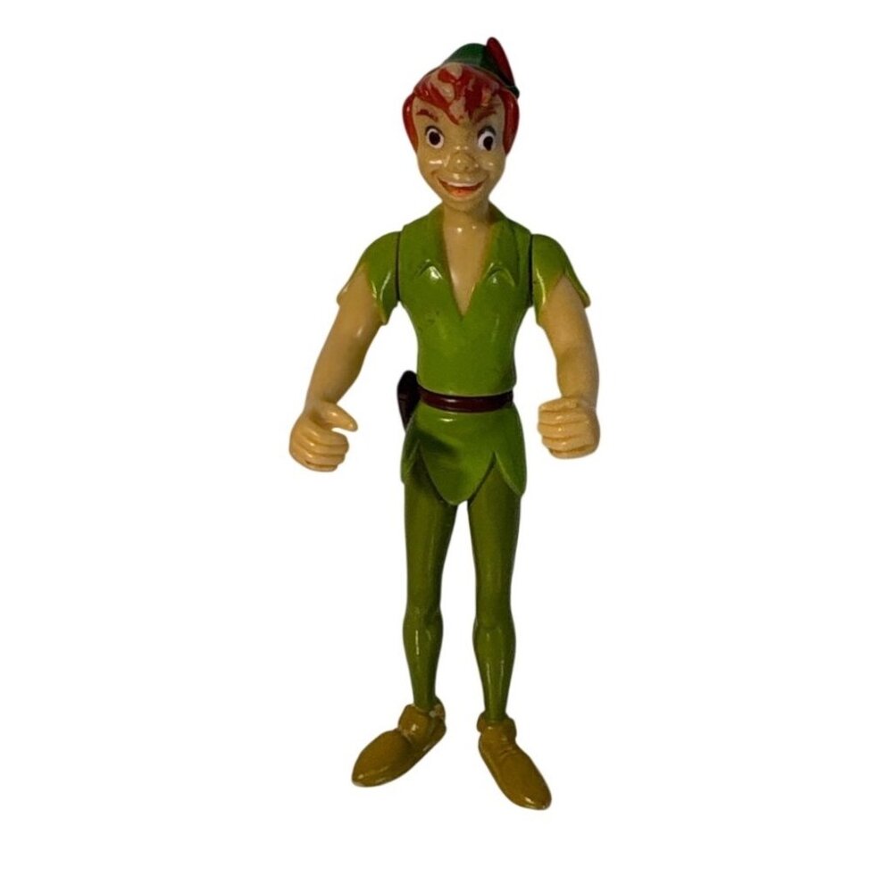 Peter Pan Action Figure Green Outfit Disney 4" Collectible Toy Figurine